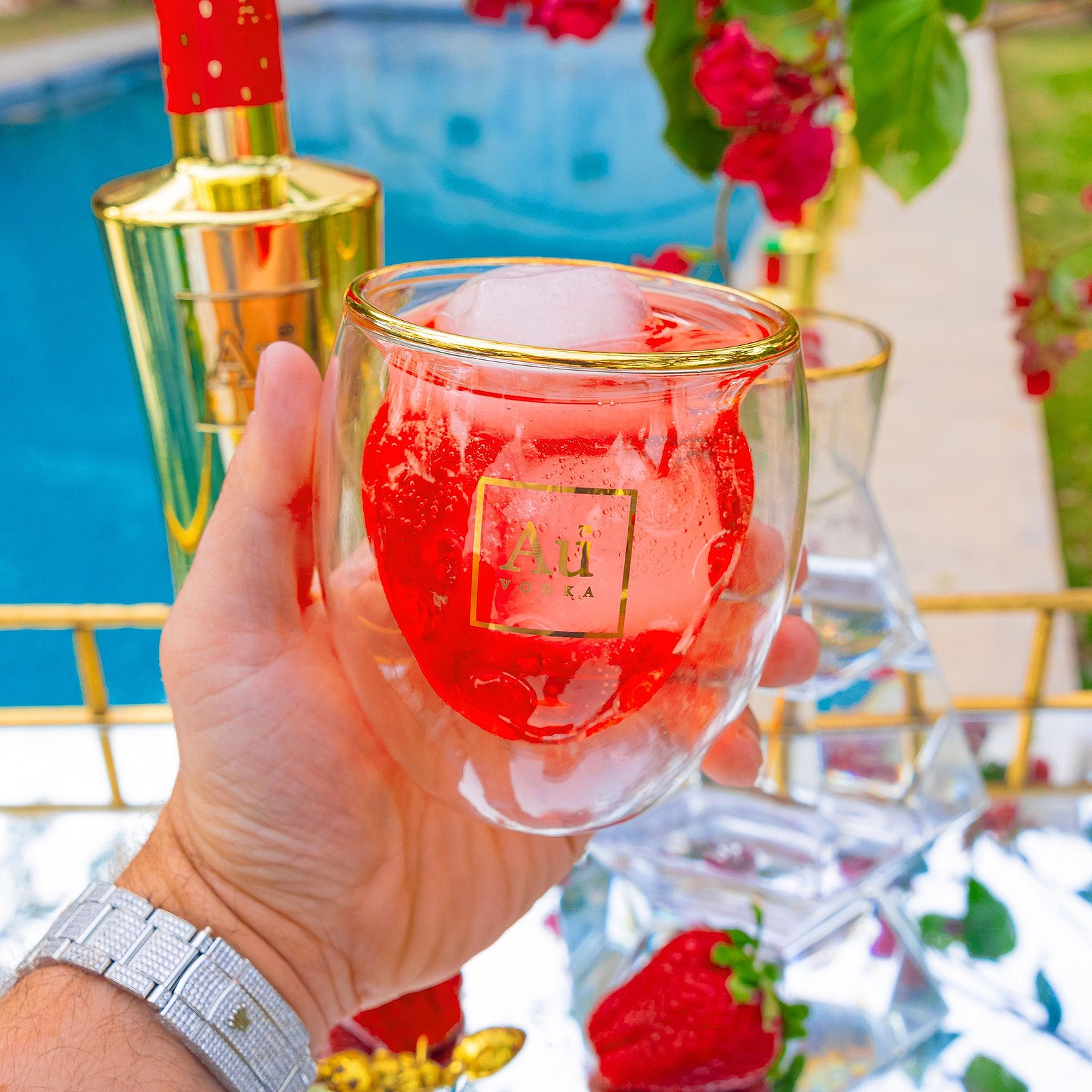 Limited Edition Au Strawberry Glass - Au Vodka