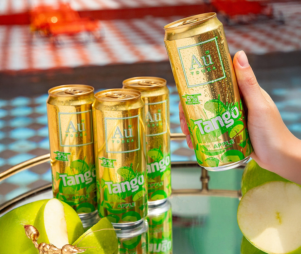 Au Vodka x Tango Apple Cans