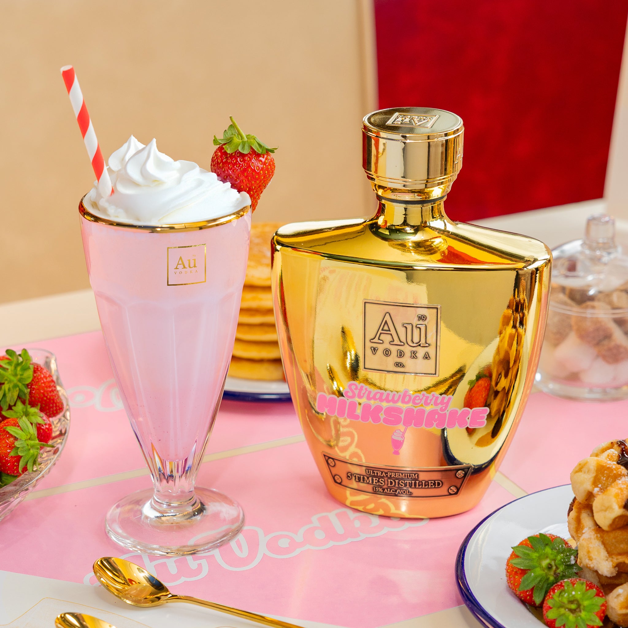 Au Vodka Strawberry Milkshake 700ml - Case of 6