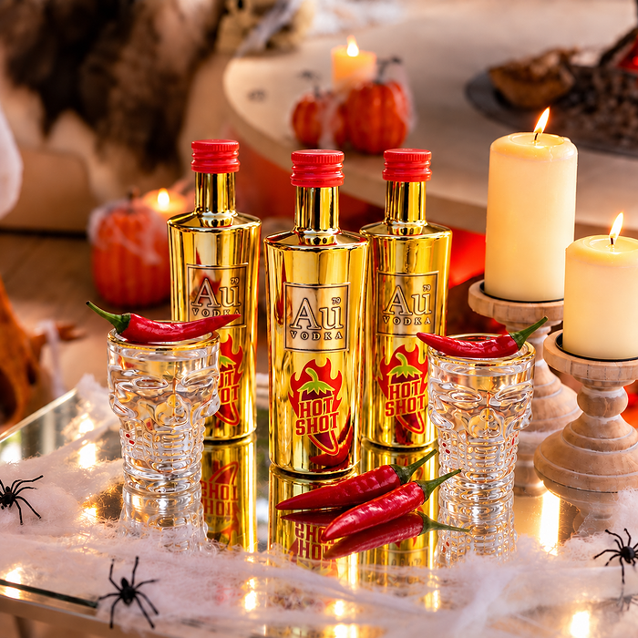 Au Vodka Hot Shot & Skull Shot Glass
