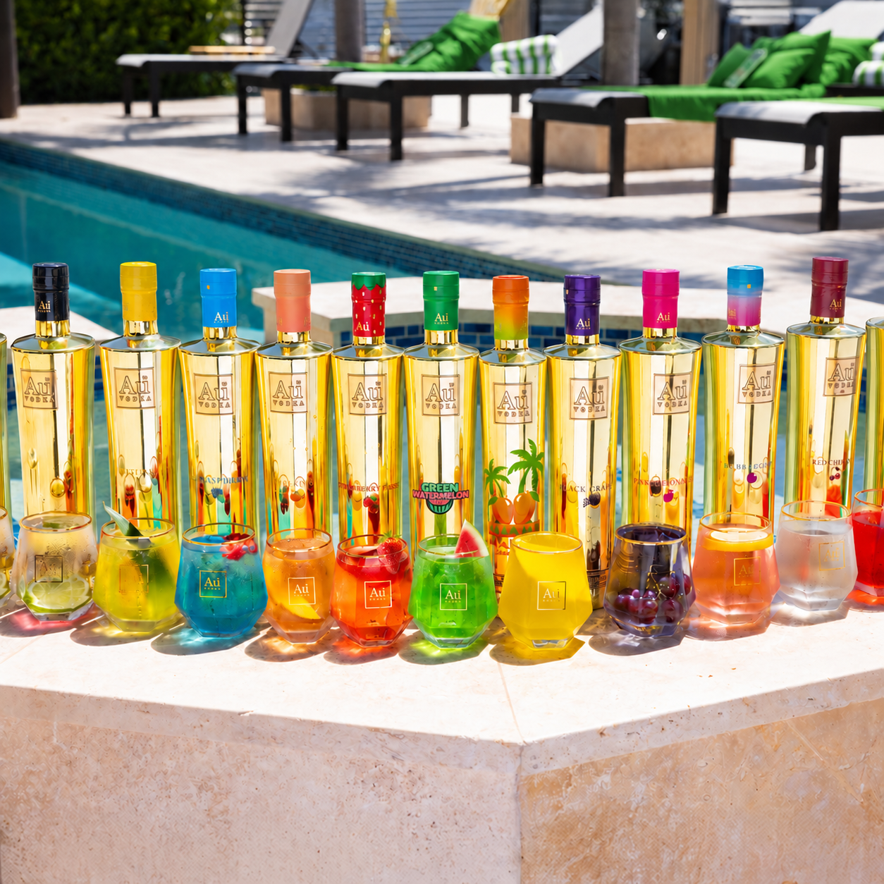 Au Vodka Full Bottle Collection