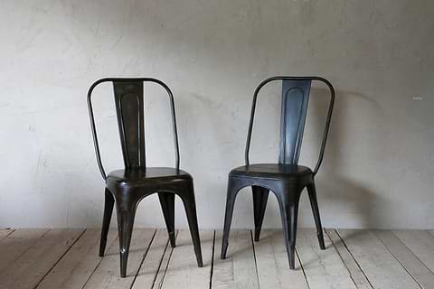 Chari Industrial Black Chair