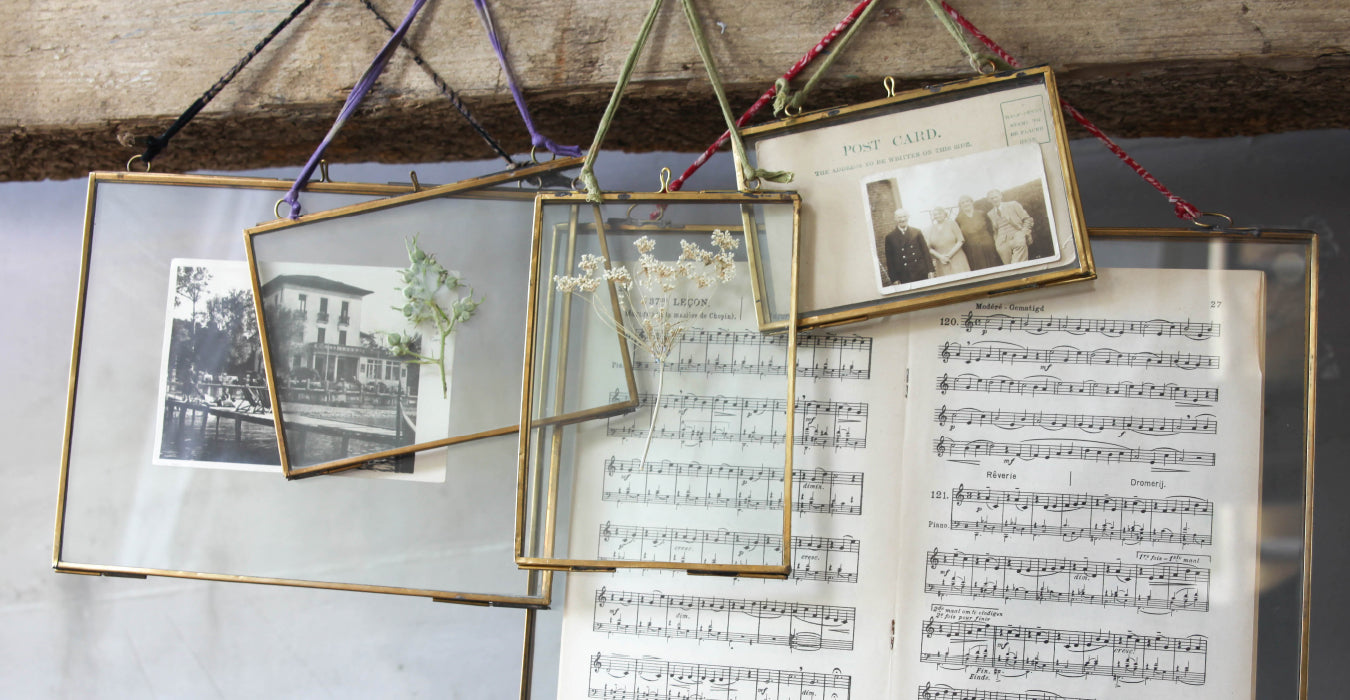 Hanging Brass Photo Frames