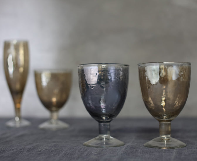 Smoke and bronze coloured glasses