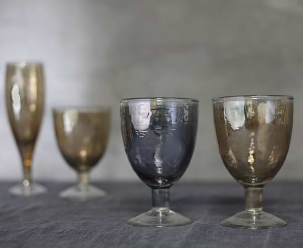 Smoke and bronze coloured glasses