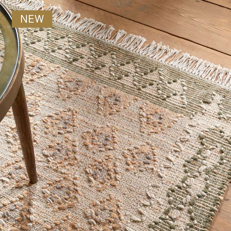 Erin Wool & Jute Rug - Natural & Grey