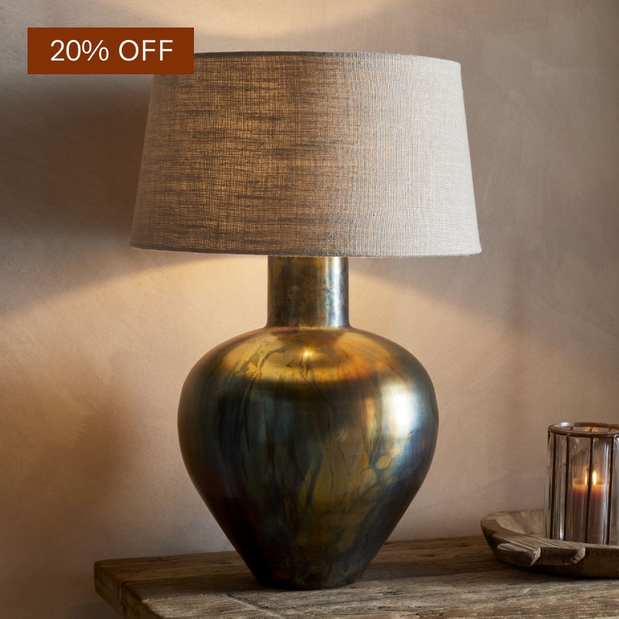 Higala Antique Table Lamp Base - Burnished Bronze