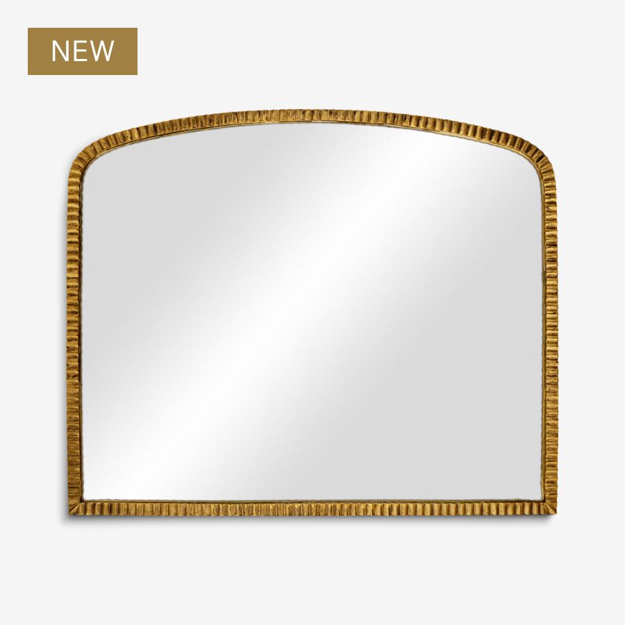 Juhli Arched Mirror - Aged Antique Brass - Large