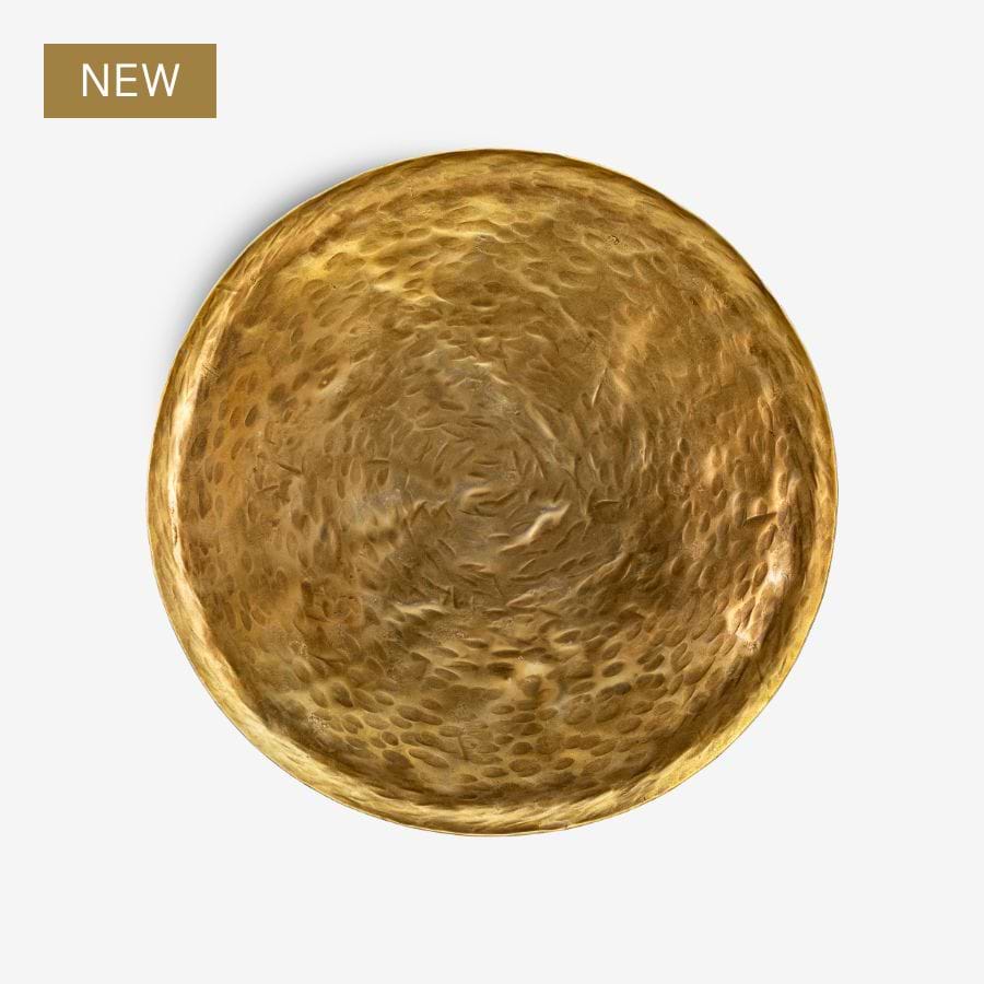 Oorja Round Tray - Brass
