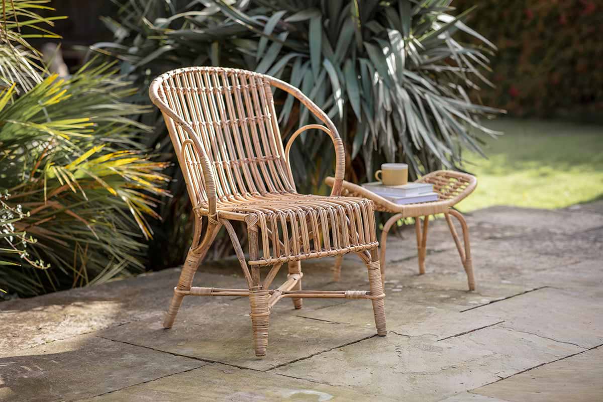 Ajaya Rattan Dining Chair-GARDEN-Nkuku