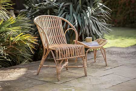Ajaya Rattan Dining Chair-GARDEN-Nkuku