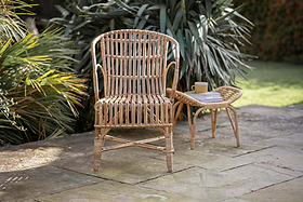 Ajaya Rattan Dining Chair-GARDEN-Nkuku