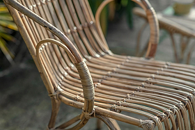 Ajaya Rattan Dining Chair-GARDEN-Nkuku