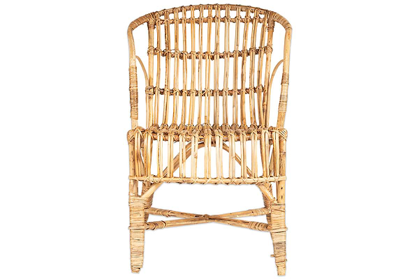 Ajaya Rattan Dining Chair-GARDEN-Nkuku