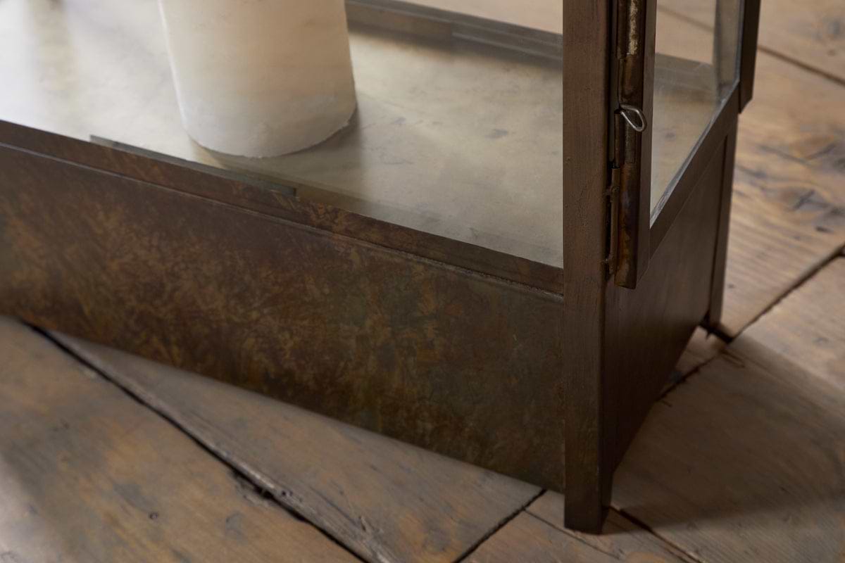 Akoko Wide Lantern - Brown Patina