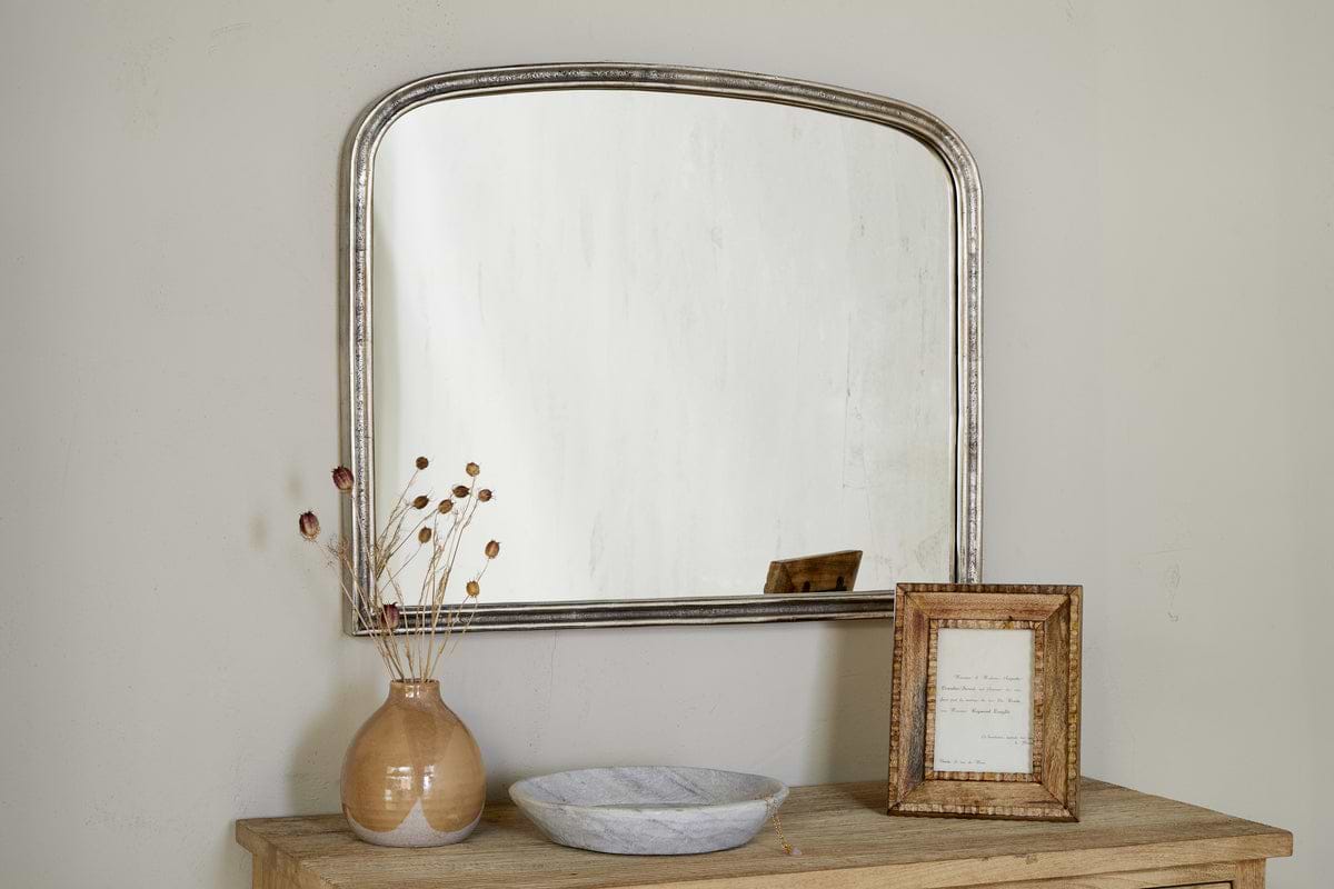 Almora Wall Mirror - Antique Nickle-MIRRORS-Nkuku