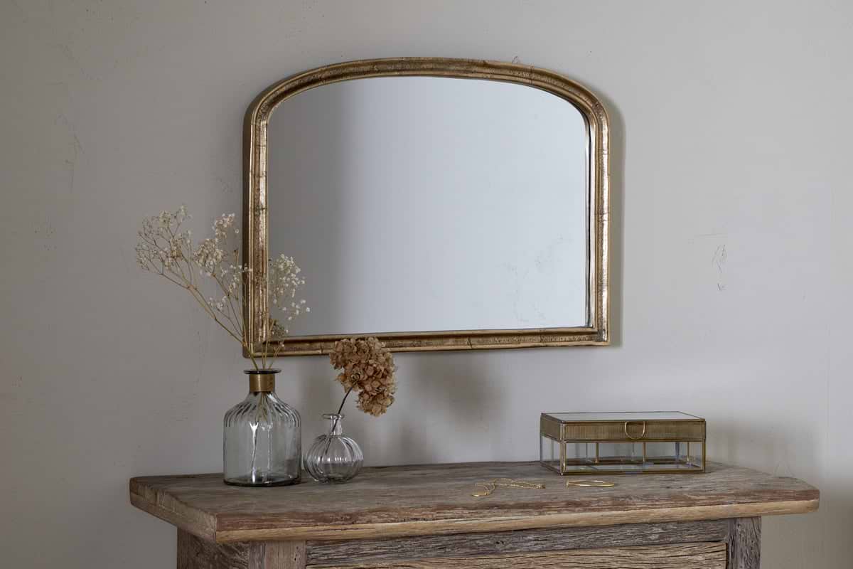 Almora Wall Mirror - Antique Brass - Extra Small-MIRRORS-Nkuku