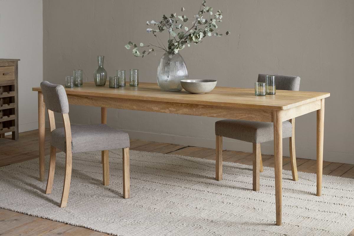 Anbu Mango Dining Table - Natural-TABLES-Nkuku