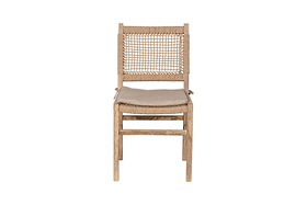 Aamani Mango Wood & Cord Dining Chair - Natural