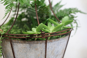 Abari Caged Hanging Planter-VASES & PLANTERS-Nkuku