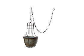 Abari Caged Hanging Planter-VASES & PLANTERS-Nkuku