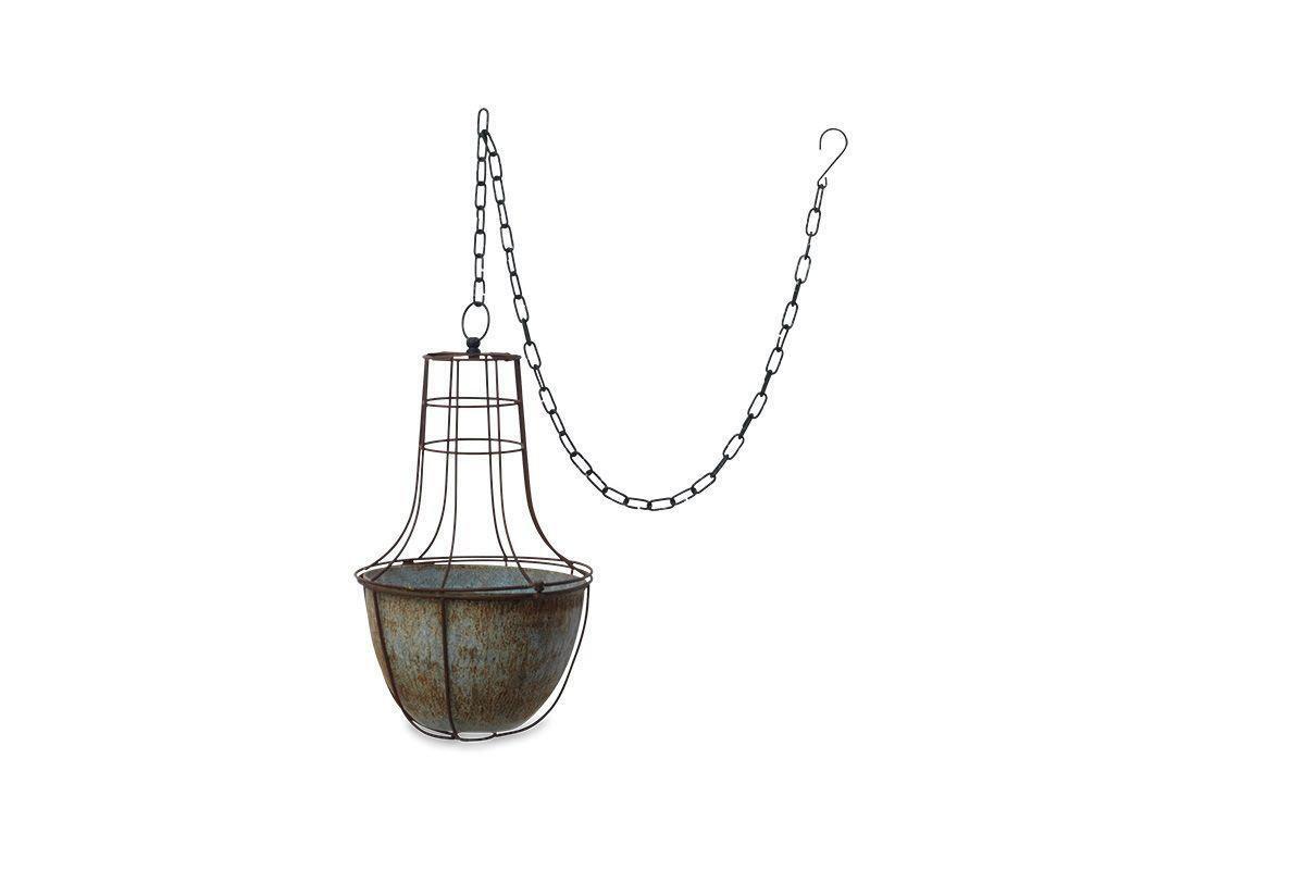 Abari Caged Hanging Planter-VASES & PLANTERS-Nkuku