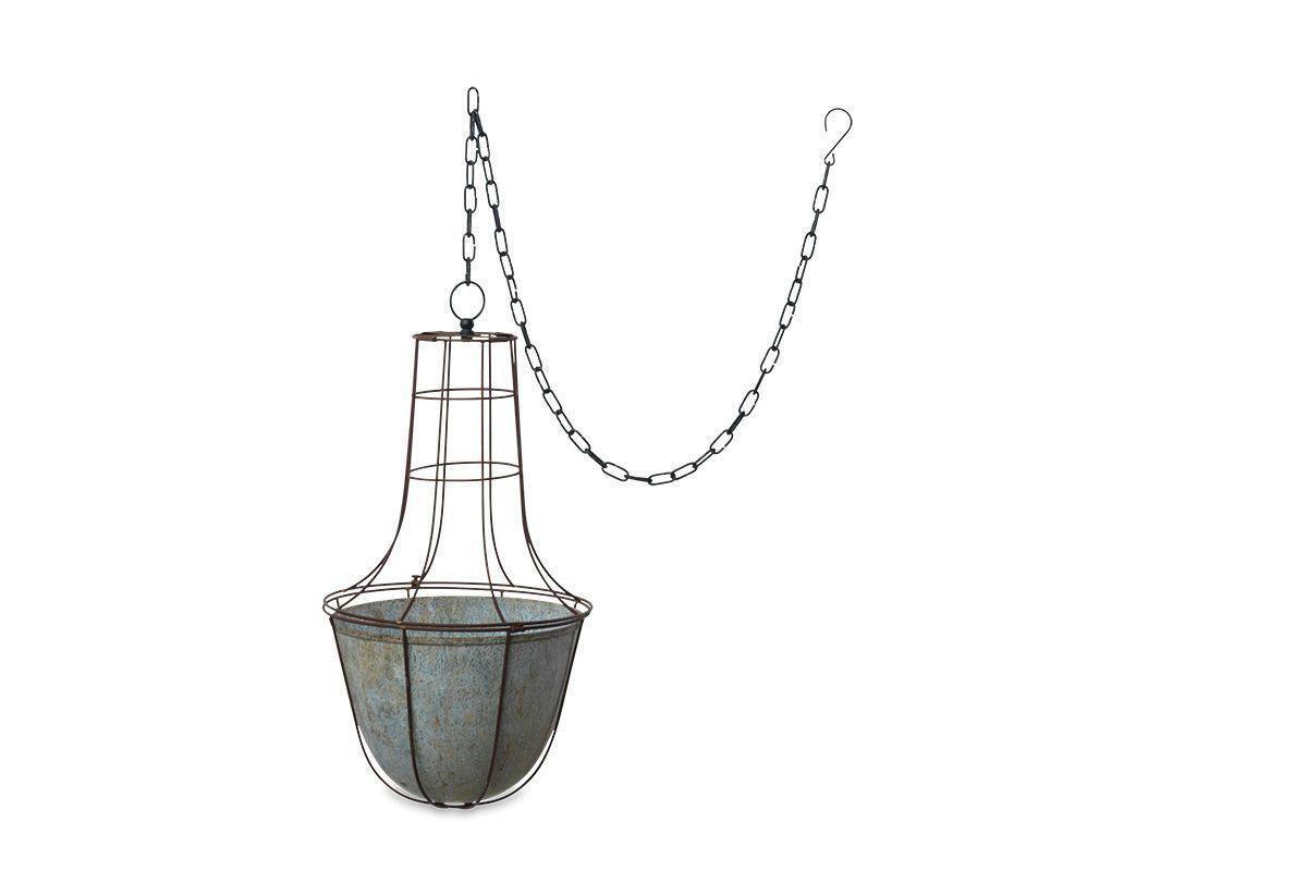 Abari Caged Hanging Planter-VASES & PLANTERS-Nkuku