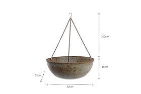 Abari Round Hanging Planter-VASES & PLANTERS-Nkuku
