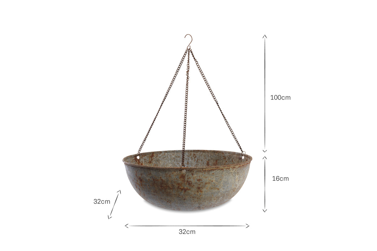 Abari Round Hanging Planter-VASES & PLANTERS-Nkuku