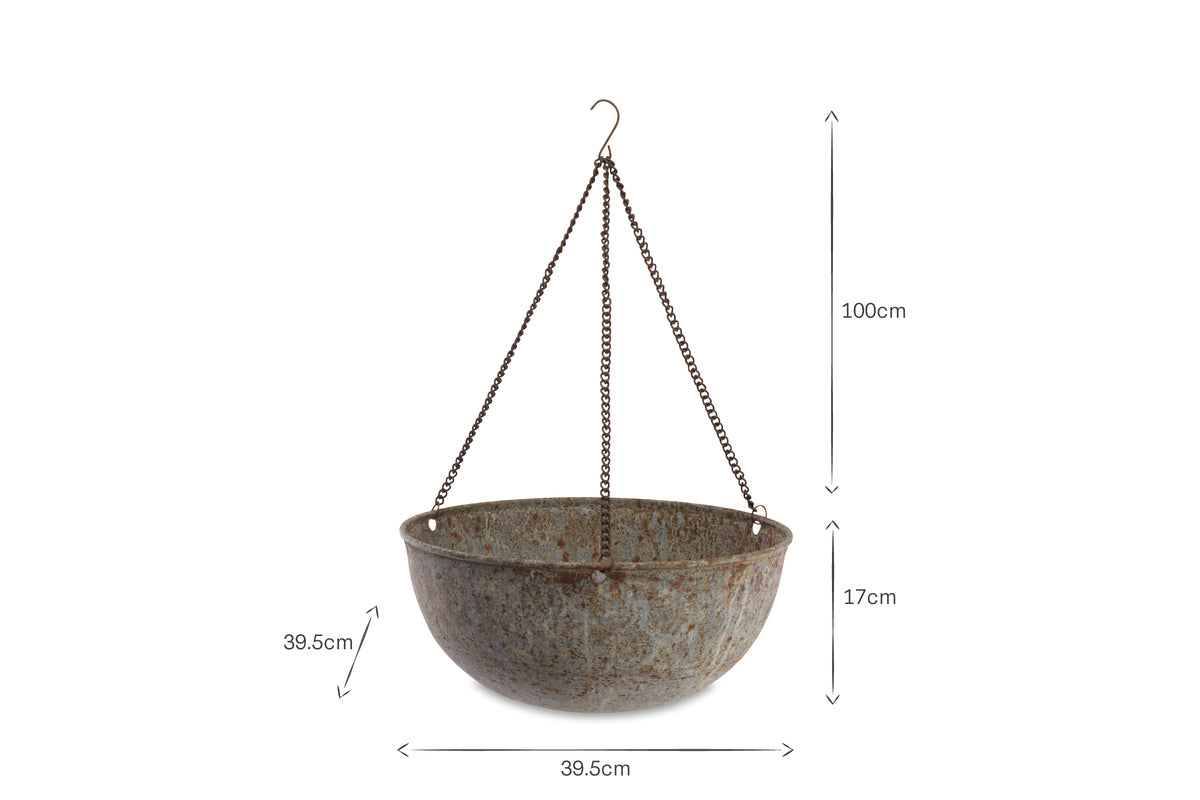 Abari Round Hanging Planter-VASES & PLANTERS-Nkuku