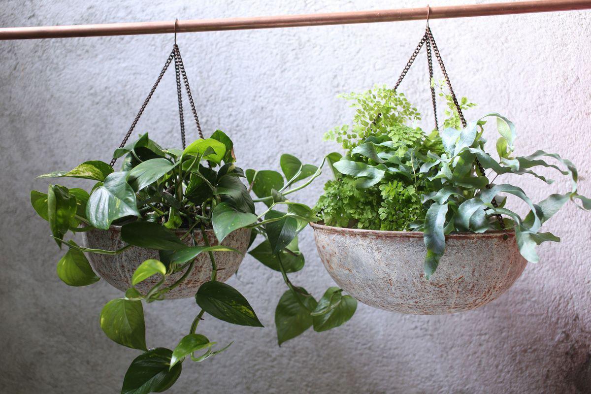Abari Round Hanging Planter-VASES & PLANTERS-Nkuku