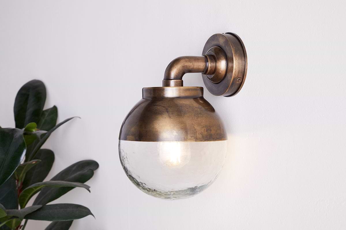 Abeo Outdoor Wall Lamp - Antique Brass-LIGHTS-Nkuku