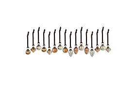 Adisa Bauble Jar - Antique Gold & Rust (Set of 16)