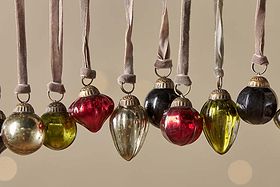 Adisa Bauble Jar - Mixed Colours (Set of 16)-CHRISTMAS DECORATIONS-Nkuku