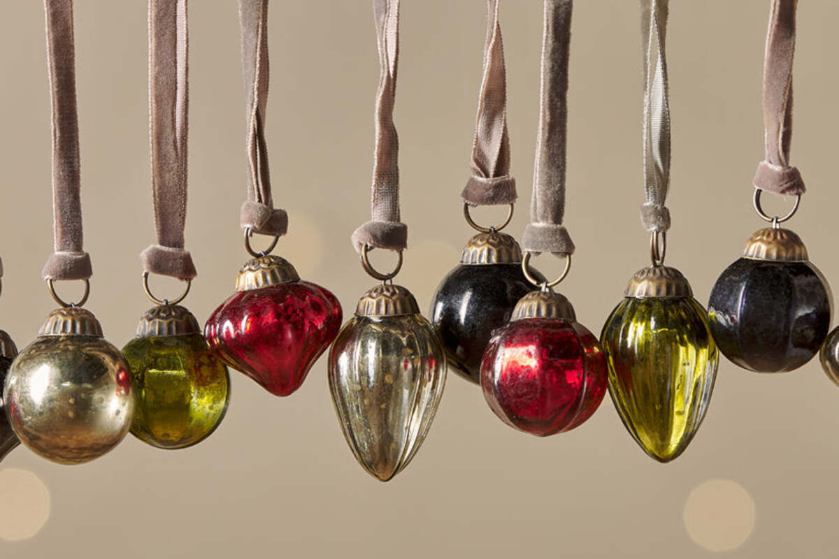 Adisa Bauble Jar - Mixed Colours (Set of 16)-CHRISTMAS DECORATIONS-Nkuku