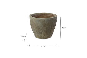 Affiti Clay Planter - Medium-VASES & PLANTERS-Nkuku