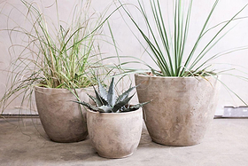 Affiti Clay Planter - Medium-VASES & PLANTERS-Nkuku