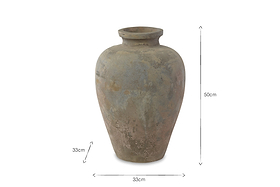 Affiti Clay Tapered Pot - Small-VASES & PLANTERS-Nkuku