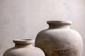 Affiti Clay Tapered Pot - Small-VASES & PLANTERS-Nkuku