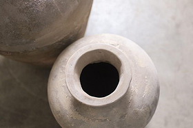 Affiti Clay Tapered Pot - Small-VASES & PLANTERS-Nkuku