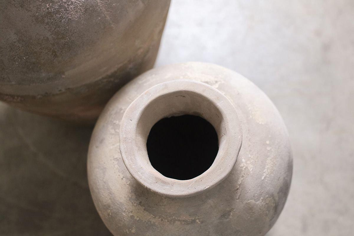 Affiti Clay Tapered Pot - Small-VASES & PLANTERS-Nkuku