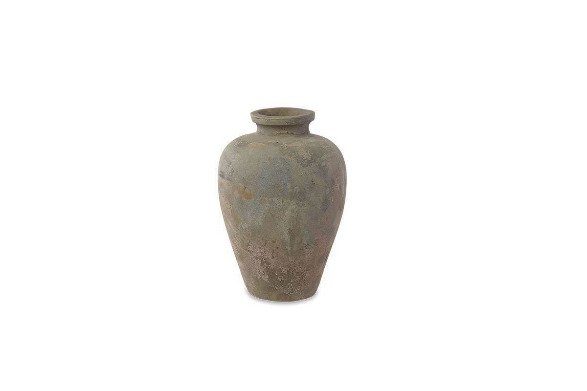 Affiti Clay Tapered Pot - Small-VASES & PLANTERS-Nkuku