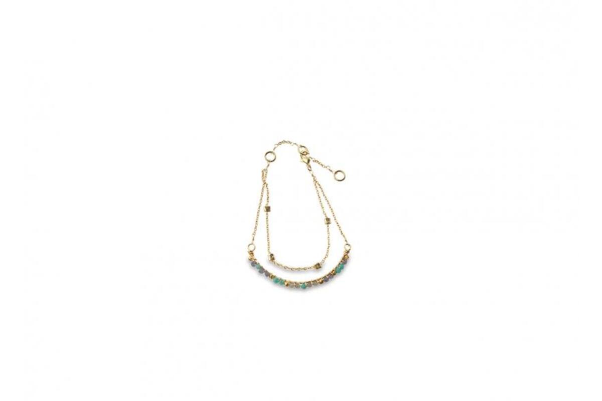 Aja Lolite, Labradorite And Chalcedony Bracelet-GIFTING-Nkuku