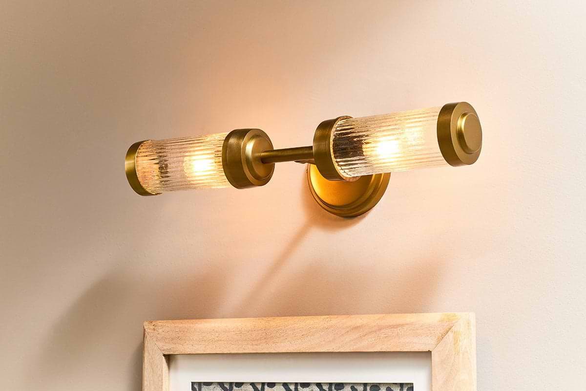 Akurdi Bathroom Double Wall Lamp-LIGHTS-Nkuku