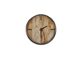 Alomi Mango Wood Clock-nkuku