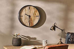 Alomi Mango Wood Clock-nkuku