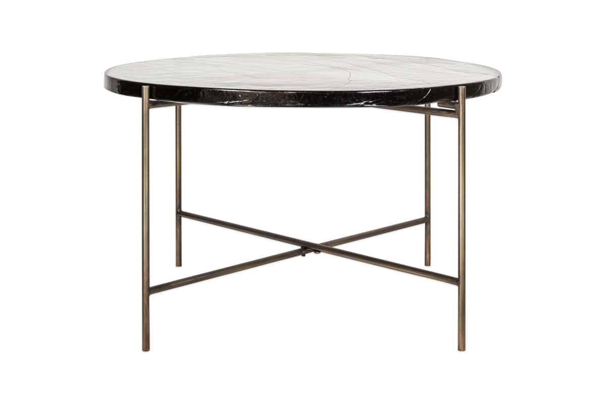 Aluva Glass Coffee Table - Clear & Antique Brass