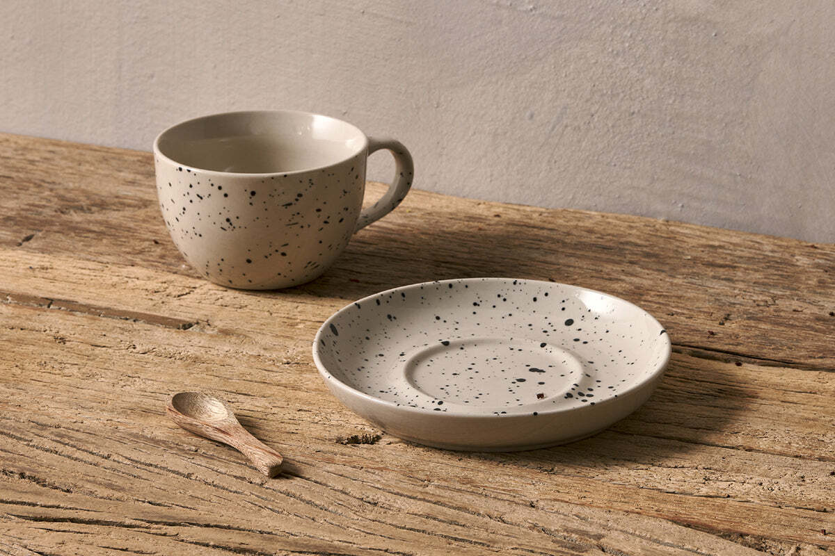 食器   cup &saucer Ama Cup & Saucer - Splatter – Nkuku