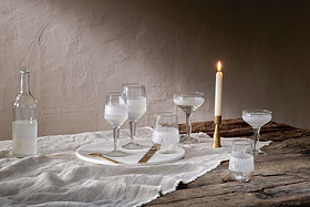 Anara Etched Wine Glass - Clear - (Set of 4) - Large