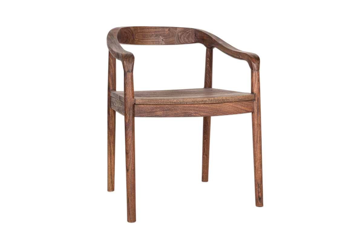 Anbu Acacia Dining Chair - Washed Walnut-SEATING-Nkuku